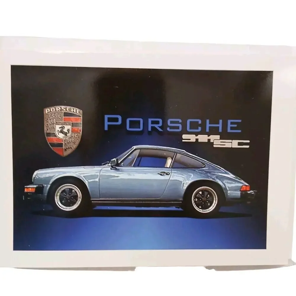 8 Luxury Cars GREETING CARDS FEATURING Porsche & Rolls Royce Blank w Envelopes